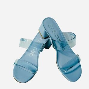 Calvin Klein Woman's Heels Uladis, Blue, Size 10